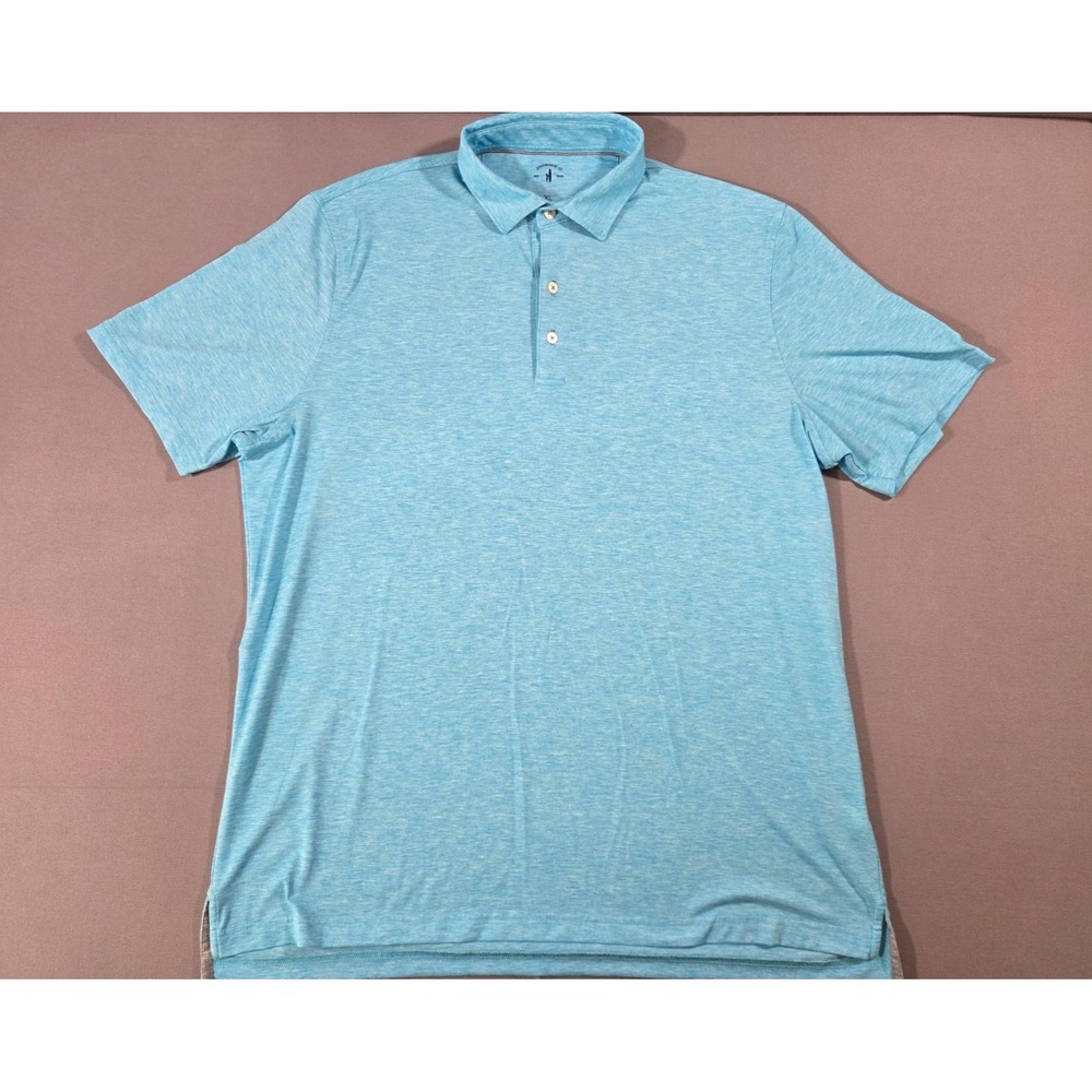 Johnnie-O Shirt Mens Extra Large Blue Top Shelf UPF 50 Horse Embroidered Polo